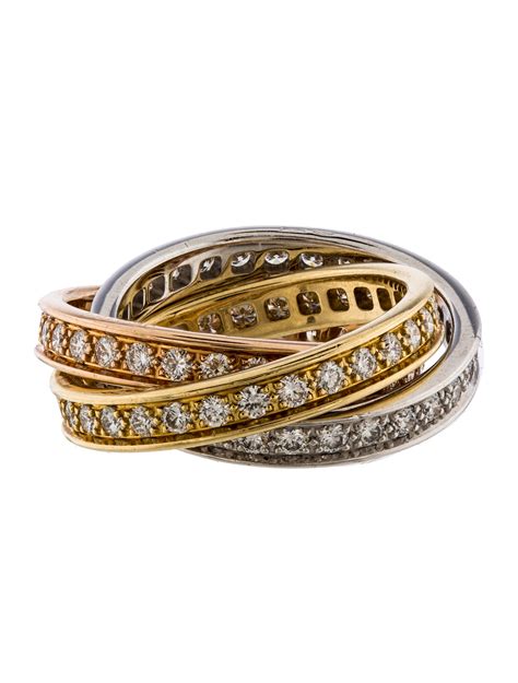 cartier trinity diamond ring replica